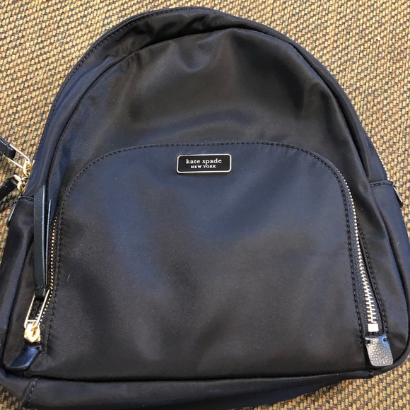 Kate Spade Black Nylon Backpack NWT main image 7